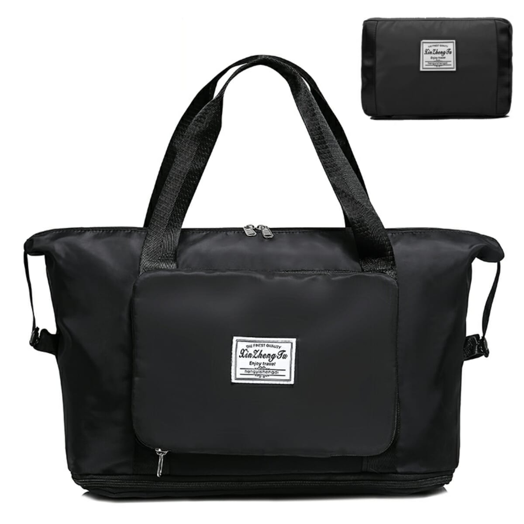 Large Capacity Folding Travel Bag Portable Lightweight Waterproof Oxford Duffel Fabric Bag Dry Wet Separation Shoulder Bag 4