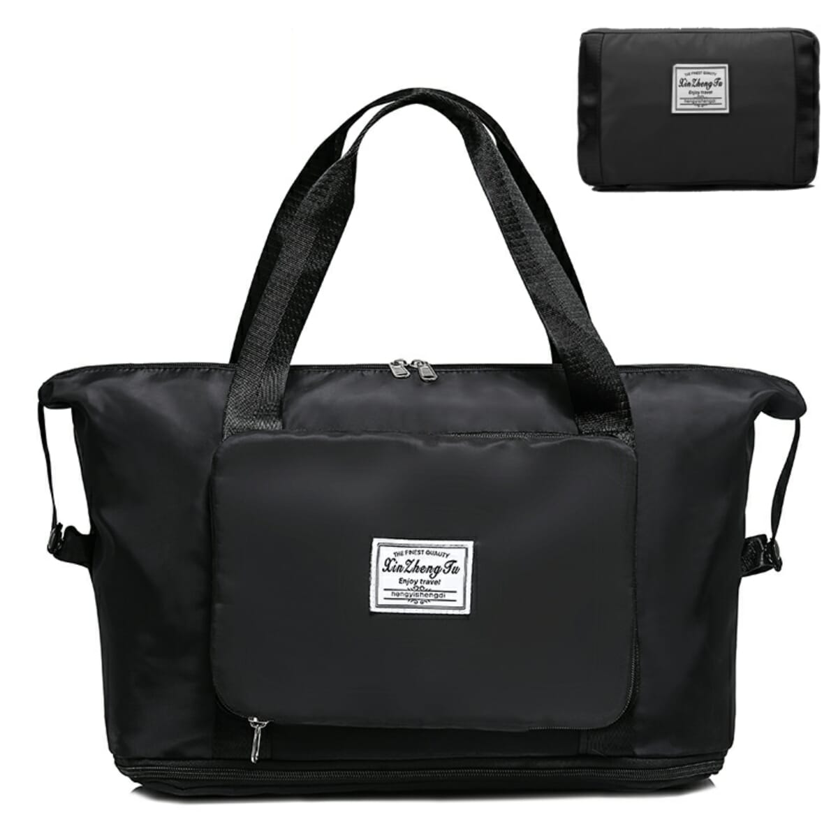Large Capacity Folding Travel Bag Portable Lightweight Waterproof Oxford Duffel Fabric Bag Dry Wet Separation Shoulder Bag 4
