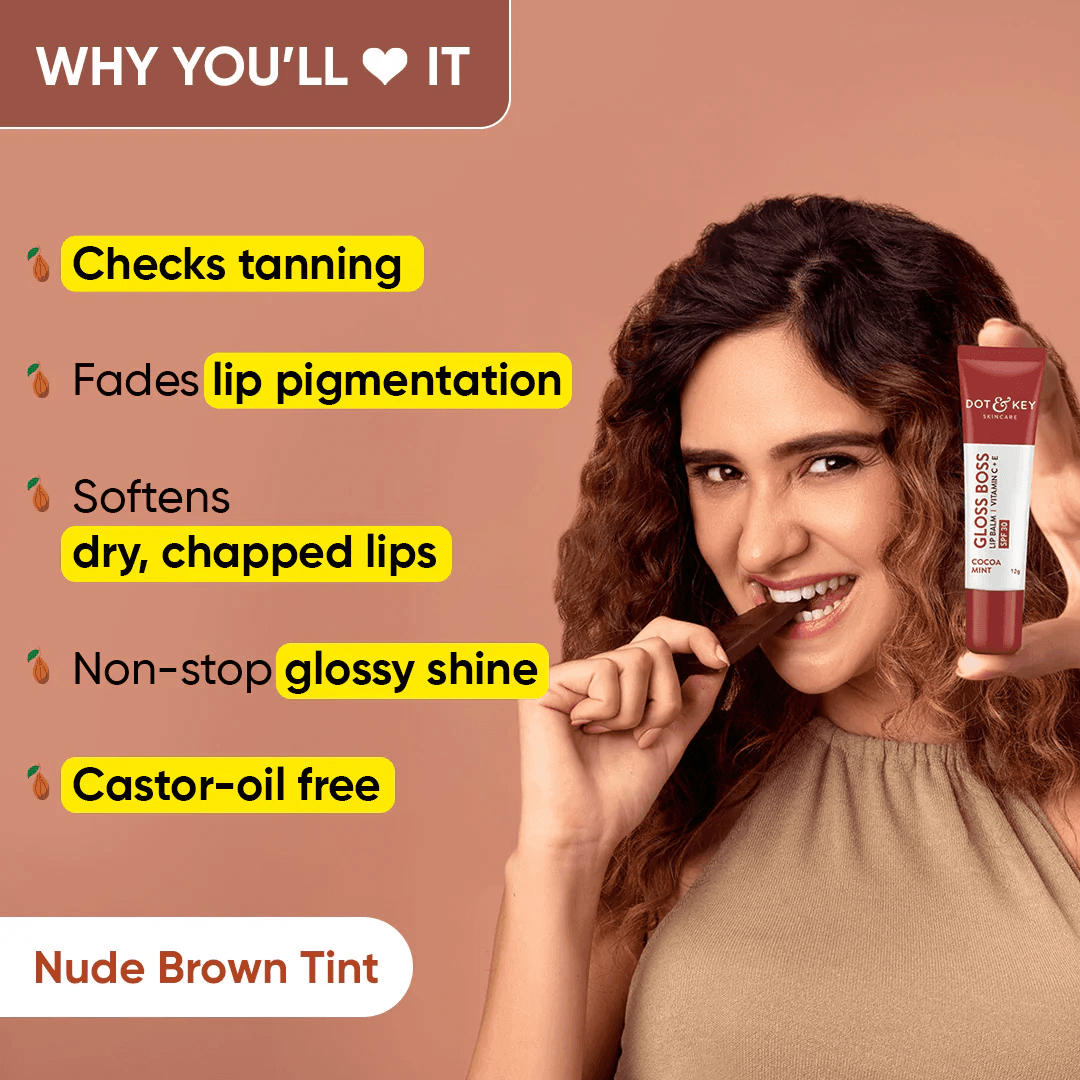 Dot & Key Vitamin C + E Lip Balm with SPF 50 | COCOA MINT 12g 3