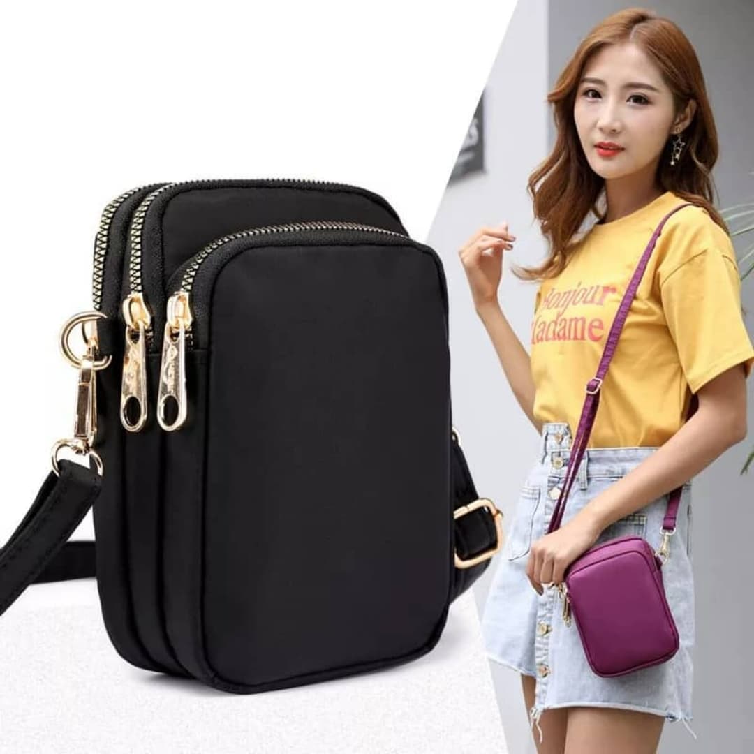 Fashion Solid Nylon Cloth Bag Crossbody Bag Mini Flag Bag Famous Design Women Small Shoulder Handbag Coin Purse 4