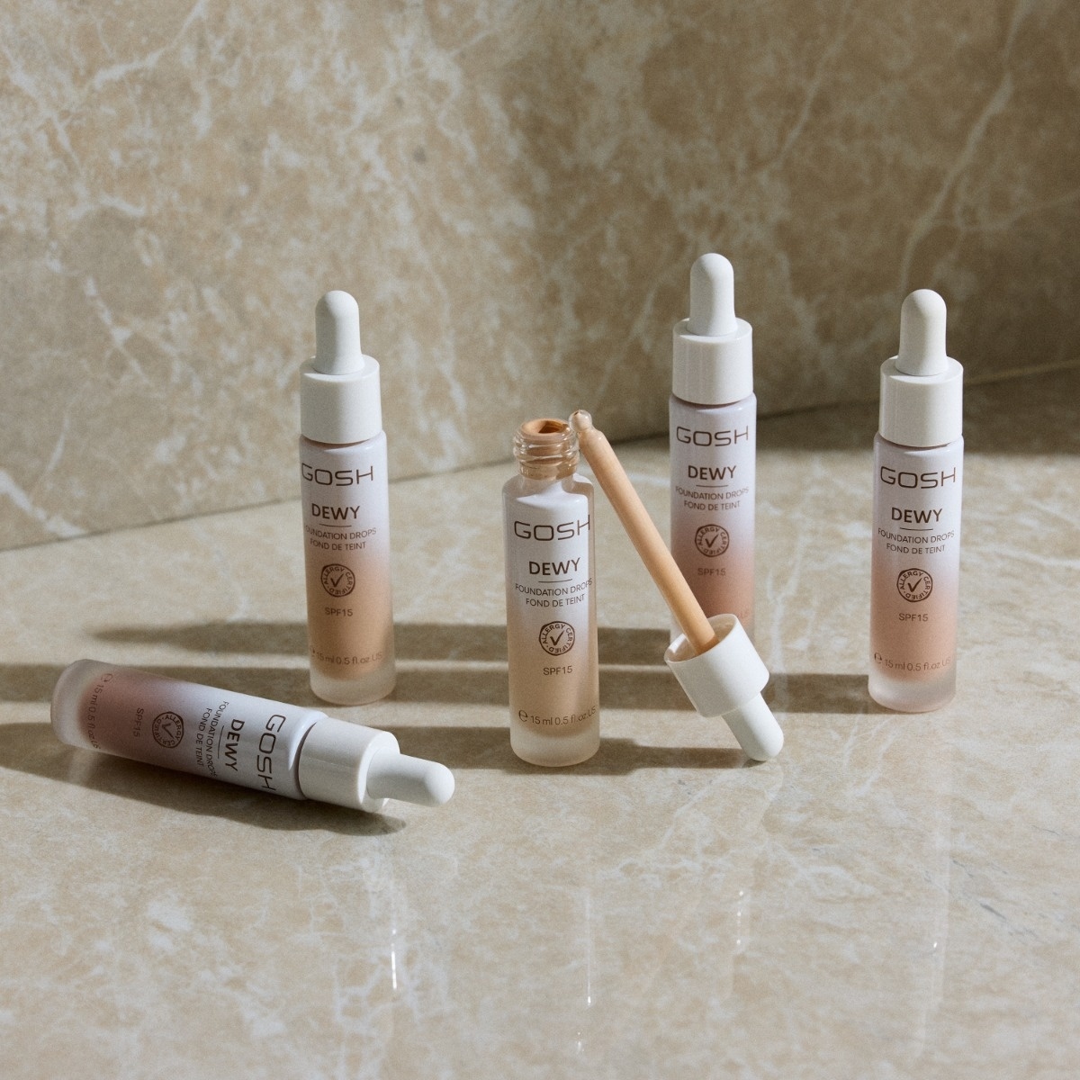 GOSH Dewy Foundation Drops with SPF 15 - 004 (12ml) 6