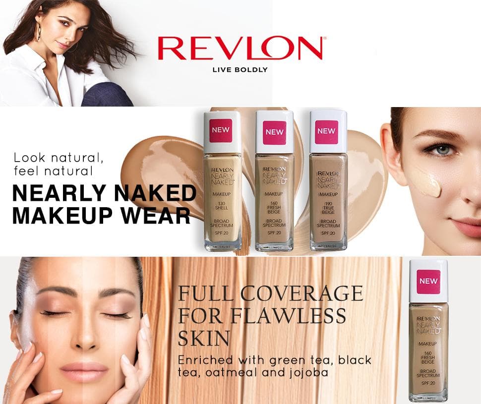 REVL0N Nearly Naked Make-Up SPF20 Foundation - 160 Fresh Beige (30g) 6