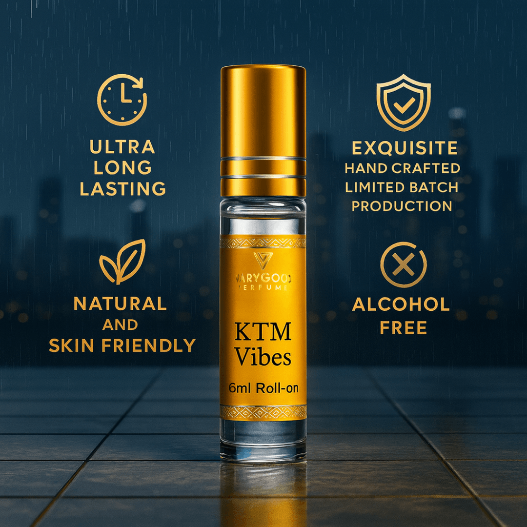 VaryGood Perfumes KTM Vibes Attar Roll-On 6ml | Fresh Fruity & Spicy Perfume Inspired by the Spirit of Kathmandu 3