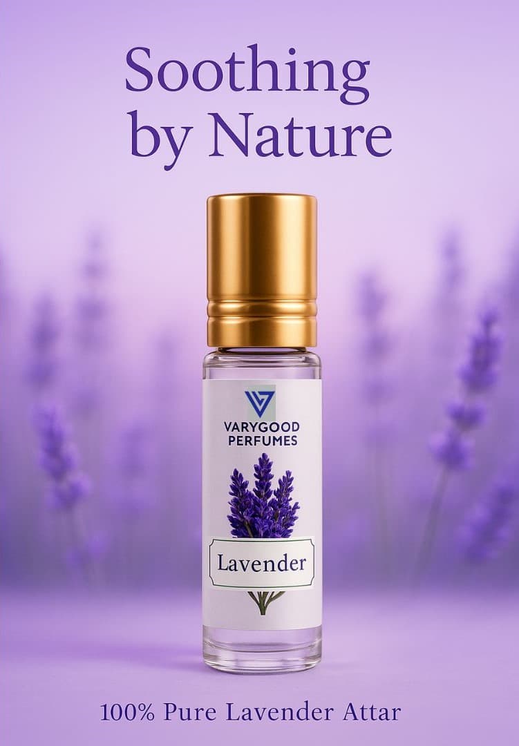VaryGood Lavender Attar Roll On – 8ml Long Lasting Alcohol-Free Perfume for Men & Women | Natural Calming Floral Fragrance 3