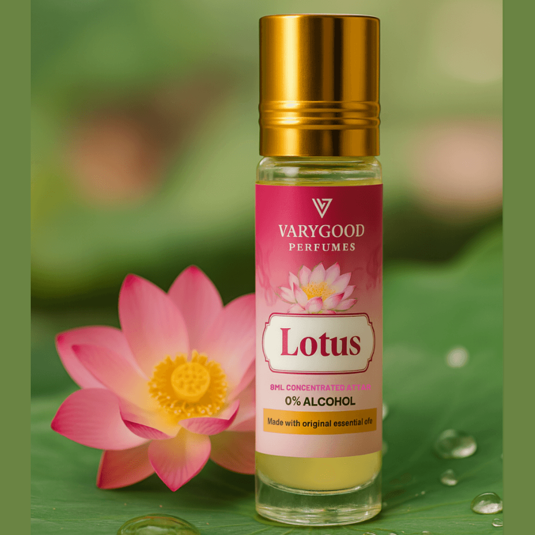VaryGood Perfumes Lotus Concentrated Attar Roll-On 8ml – Timeless Alcohol-Free Perfume for Men & Women 4