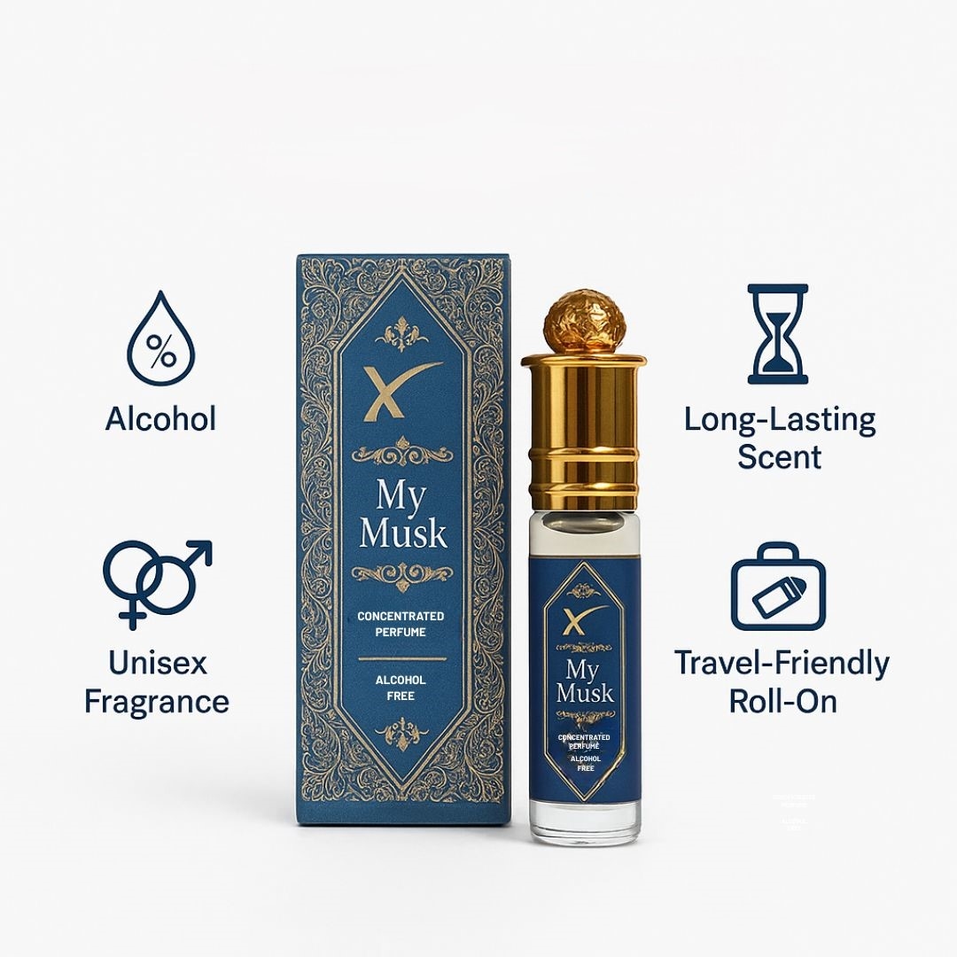 Mount Of Xcel Attar Combo Pack Of 4x6ml - My Musk, Vanilla Luxe, Choco Coffee And Arabian Oud 4