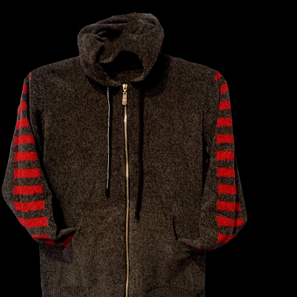 Custom Zip Up Winter Warm Hoodie Thick Oversized Men Fluffy Fur Fleece Jacket 2