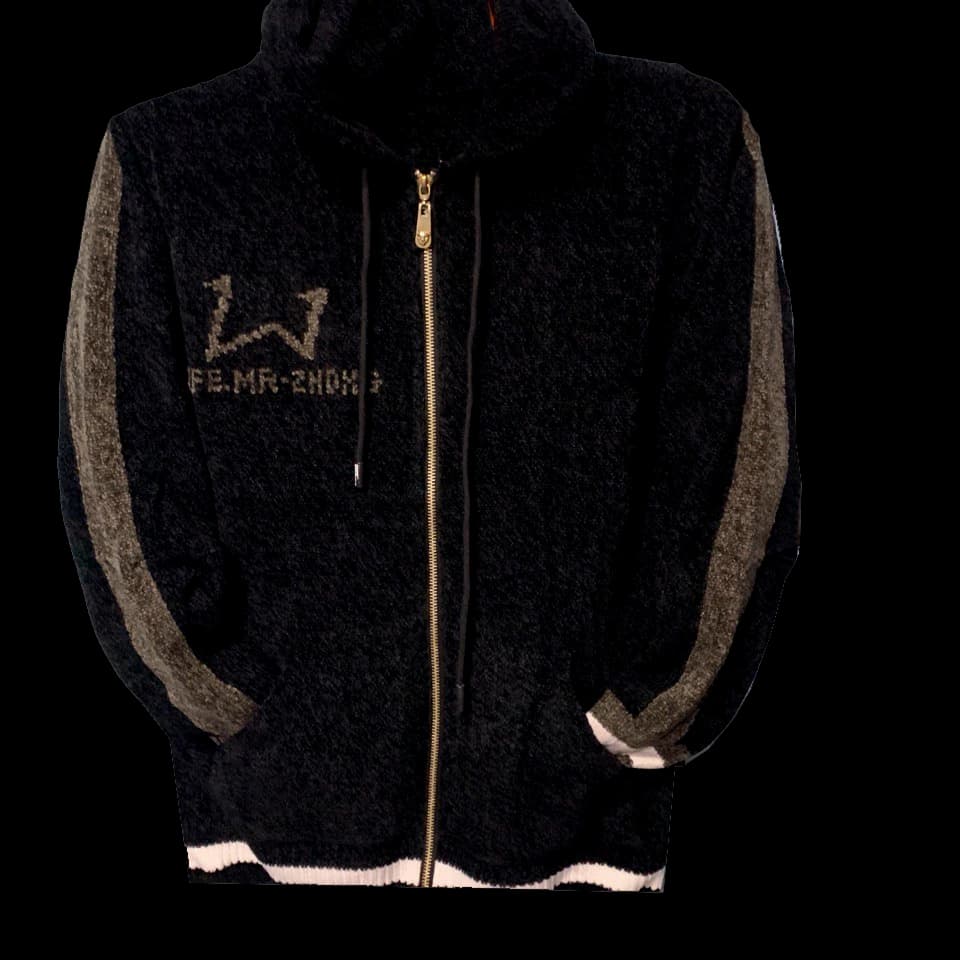 Custom Zip Up Winter Warm Hoodie Thick Oversized Men Fluffy Fur Fleece Jacket 1