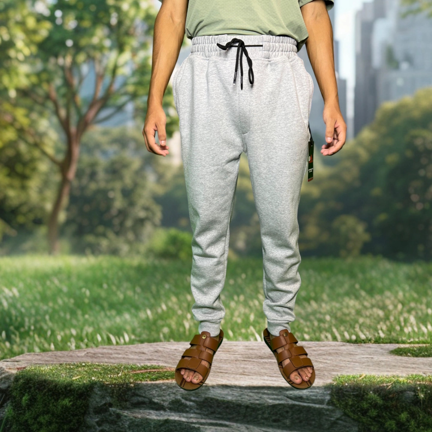 Light Grey Men's Winter 100% Cotton Good Quality Joggers Fashion Joggers For Men Men's Wear 1