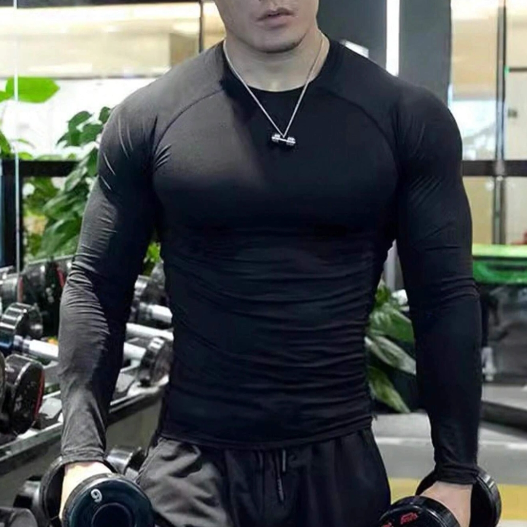 Cmfortable Inner Compression Round Neck Full Sleeve Sports T-Shirt For Men 1