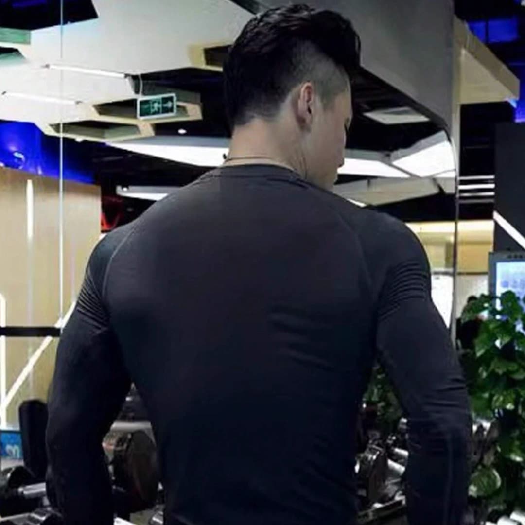 Cmfortable Inner Compression Round Neck Full Sleeve Sports T-Shirt For Men 1