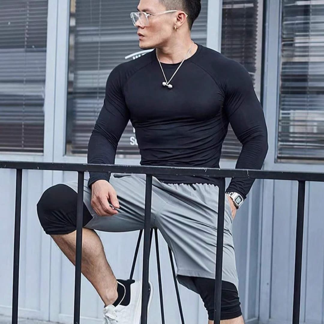 Cmfortable Inner Compression Round Neck Full Sleeve Sports T-Shirt For Men 3