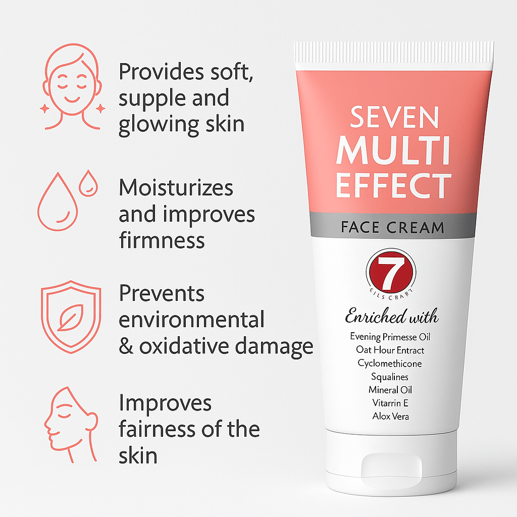 Oreva Dermacare Seven Multi Effect Face Cream 50g For Skin Firming And Brightening Cream for Soft, Glowing Skin 3