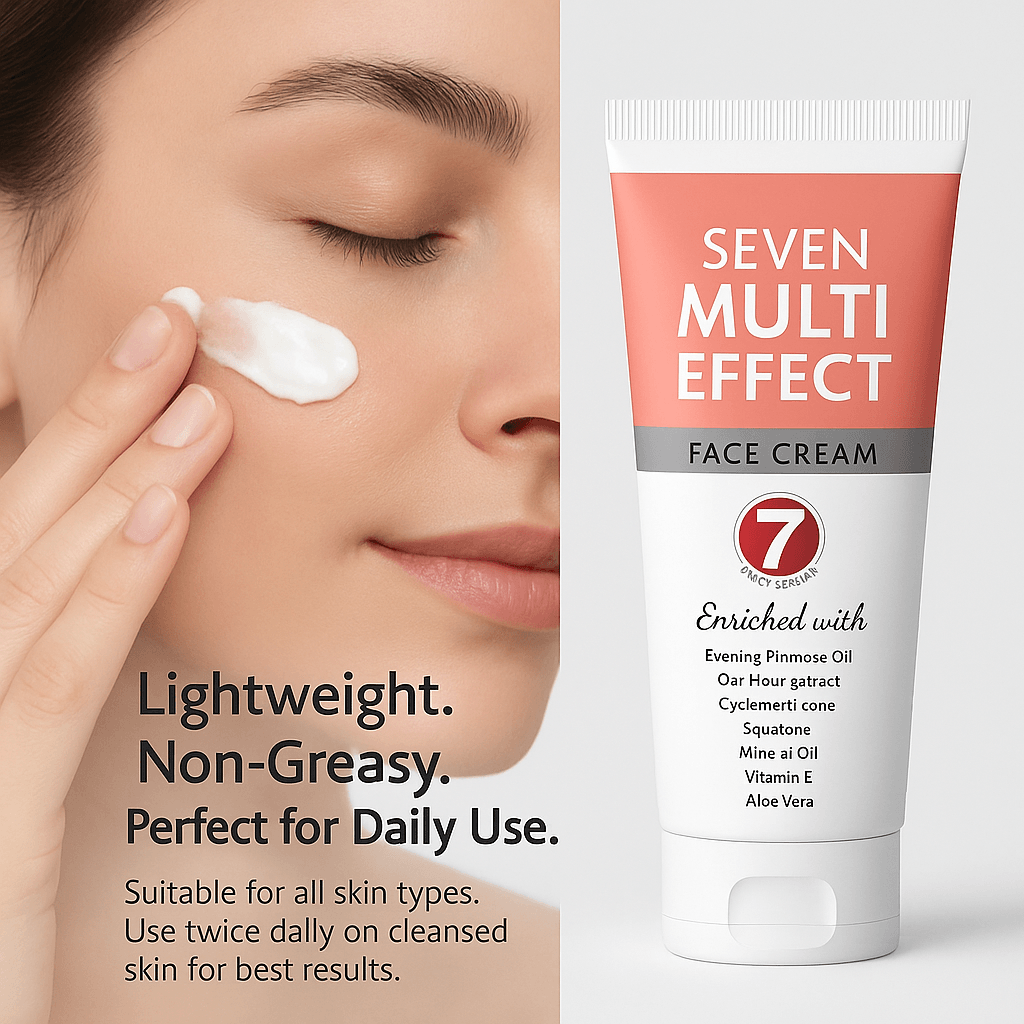 Oreva Dermacare Seven Multi Effect Face Cream 50g For Skin Firming And Brightening Cream for Soft, Glowing Skin 4