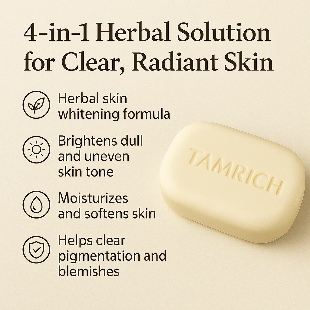 Oreva Dermacare TAMRICH Herbal Whitening Soap with Tamarind Extract 75g – Natural Skin Brightening & Cleansing Soap for Face & Body 5