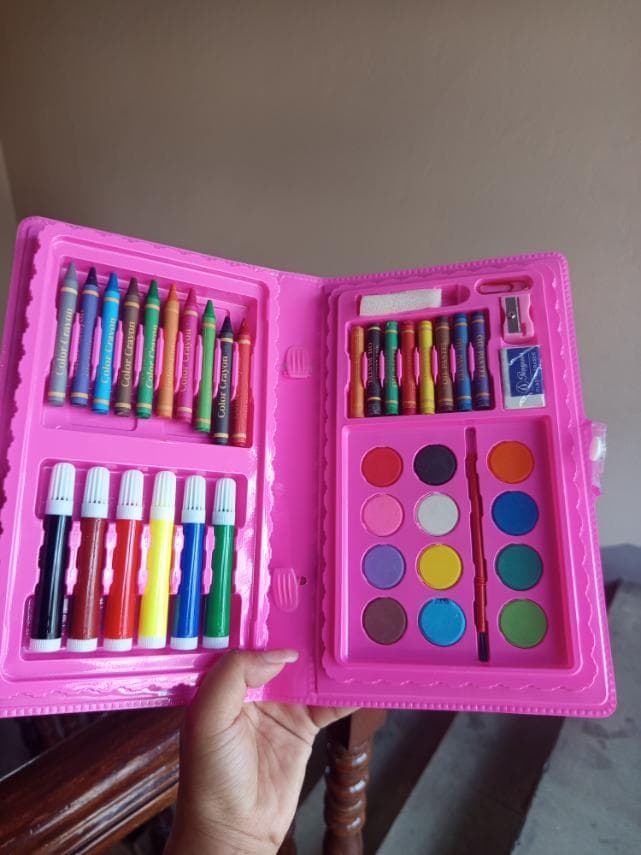 42 Pcs Color Box Collection Set for Kids - Multi-Color Art & Craft Stationery Kit 1