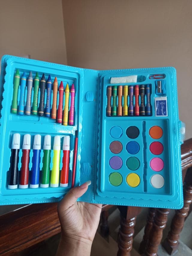 42 Pcs Color Box Collection Set for Kids - Multi-Color Art & Craft Stationery Kit 3
