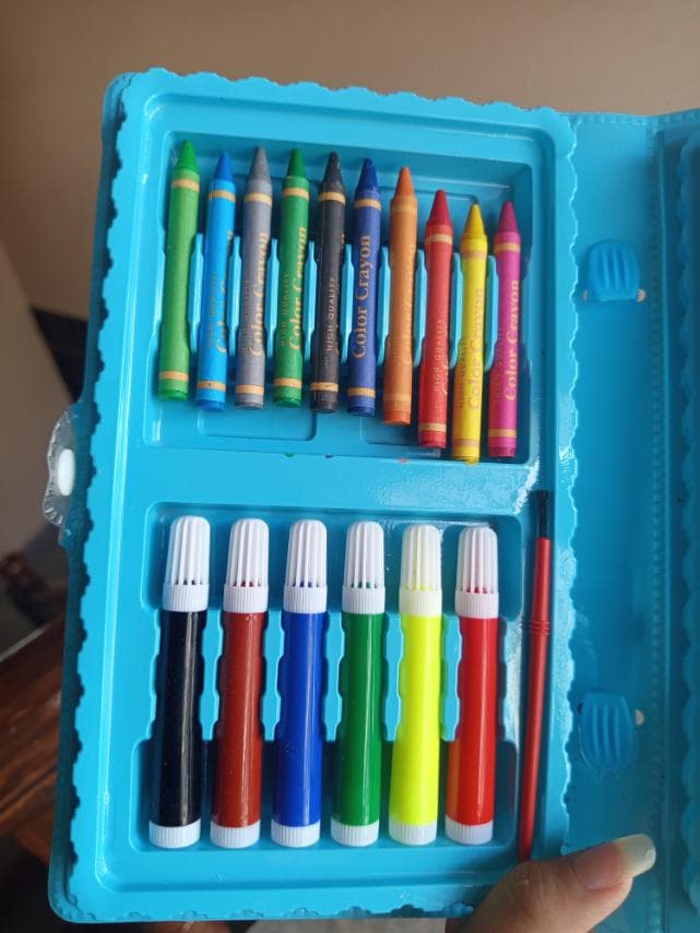 42 Pcs Color Box Collection Set for Kids - Multi-Color Art & Craft Stationery Kit 5