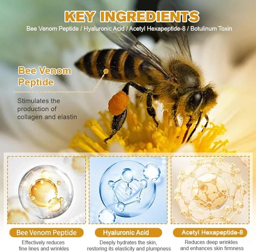 Botox Cream Bee Venom Wrinkle Cream, Bee Venom Skin Treatment Cream, Anti-Wrinkle Firming 3