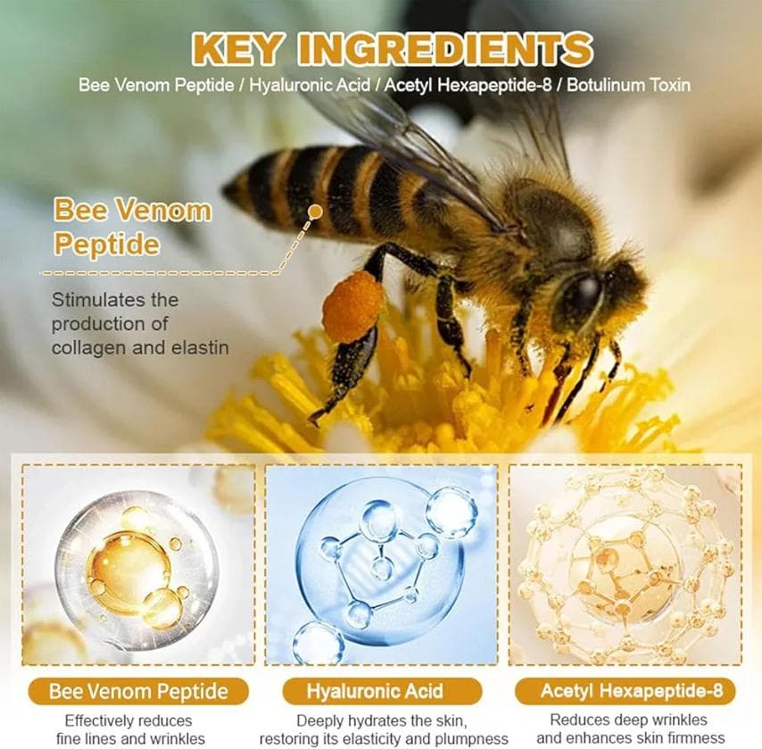 Botox Cream Bee Venom Wrinkle Cream, Bee Venom Skin Treatment Cream, Anti-Wrinkle Firming 2