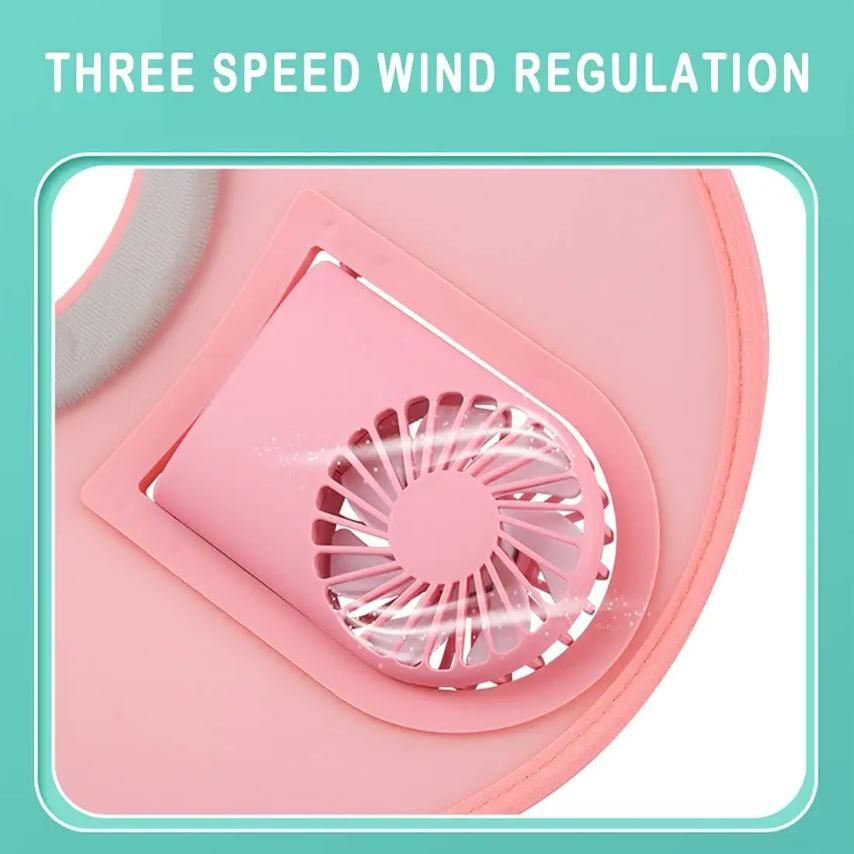 Portable Breathable Summer Fan Sunhat Mesh Strong Wind Wide Brim Sun Hat Wide Brim / Solar Powered Solar Fan Cap Outdoor Activities 3