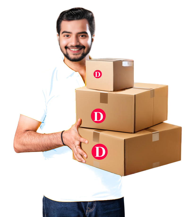 Person holding Dihho boxes